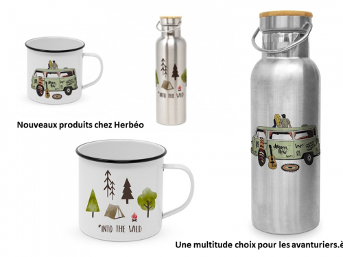 Gourdes isothermes, mugs en métal, food box... tout pour partir à l'aventure !
